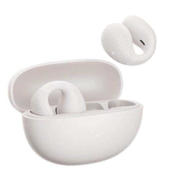 QCY Crossky C10 White Open Ear TPU Earclip, IPX5 Call Noise Reduction BT 5.4 Earbuds 30h